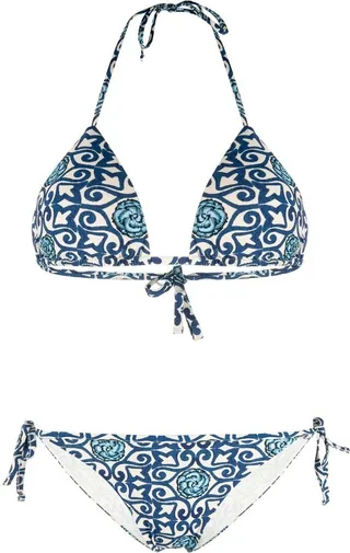 Patterned Floral-Print Bikini