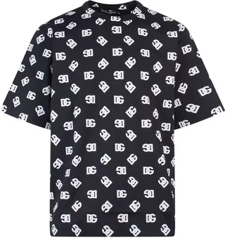 Dolce & Gabbana Allover DG Printed Short-Sleeved T-Shirt