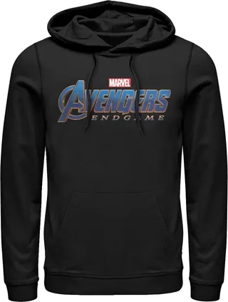 Men's Marvel Avengers: Endgame Classic Logo Pull Over Hoodie - Black - Large