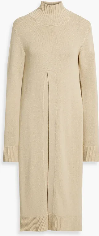 Cotton-blend turtleneck sweater