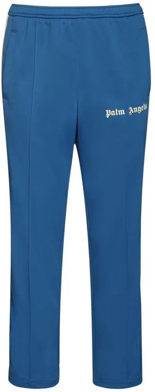 Logo print tech jersey track pants