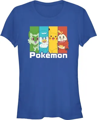 Junior's Pokemon Colorful Friends T-Shirt - Royal Blue - Small