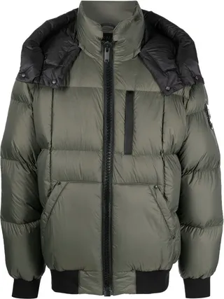 Green 125th Street Padded Bomber Jacket