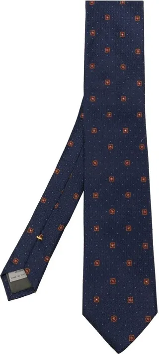 Patterned-Jacquard Silk Tie