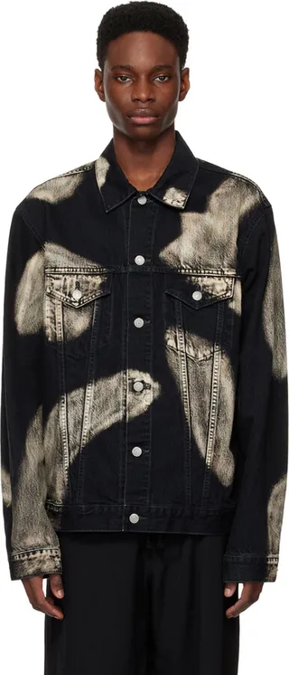 Yohji Yamamoto Black Washed Denim Jacket