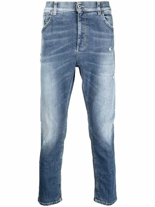 Stonewashed Cropped Jeans