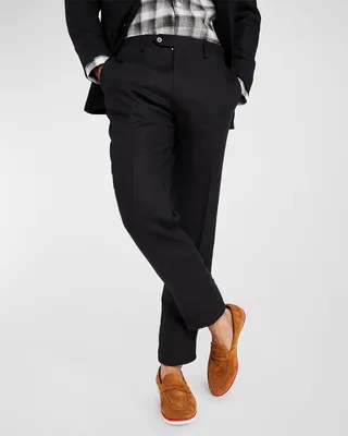 Men's Solid Linen Dress Pants