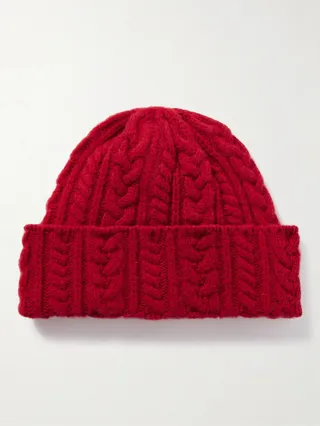 Festival Cable-Knit Lambswool Beanie