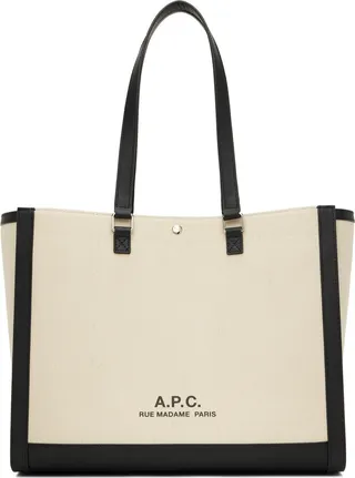 A.P.C. Beige Camille 2.0 Tote
