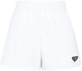Prada Triangle Logo High-Waisted Shorts
