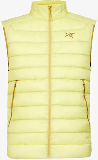 Mens Oracle Cerium Brand-embroidered Padded hell-down Gilet