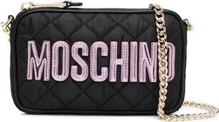 Logo-Patch Quilted Shoulder Bag