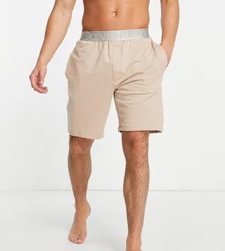 Calvin Klein lounge T-shirt in beige - Exclusive to ASOS