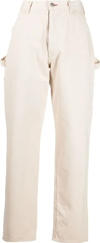 High-Waisted Straight-Leg Trousers
