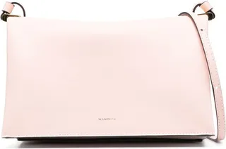 Debossed-Logo Leather Crossbody Bag