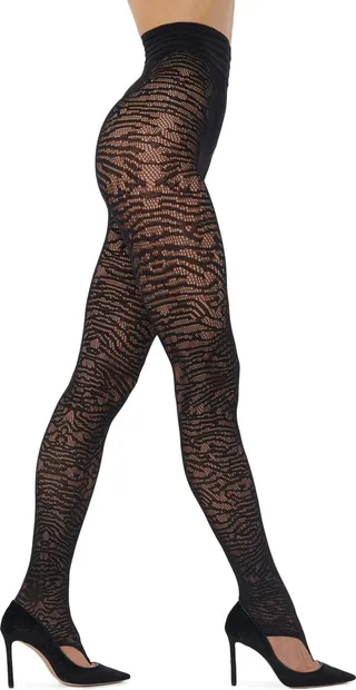Trace Fishnet Stirrup Tights
