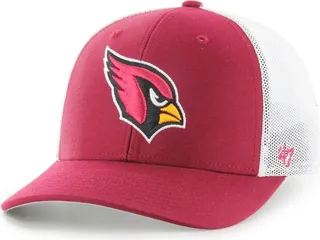 Men's '47 Brand Cardinal and White Arizona Cardinals Trophy Trucker Flex Hat