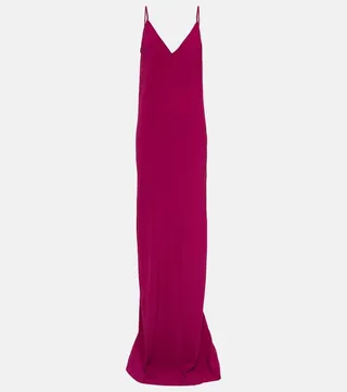 Silk-satin maxi dress