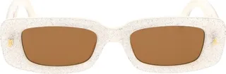 Palm Angels Lala Rectangle-Frame Tinted Sunglasses