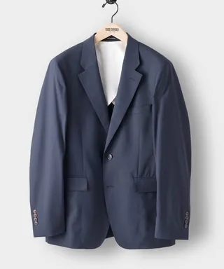 Italian Wool Foundation Sutton Suit Jacket in Navy