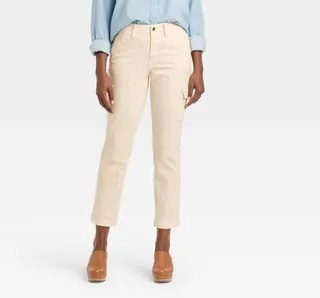 Women's High-Rise Slim Straight Jeans - Universal Thread™ Off-White 6