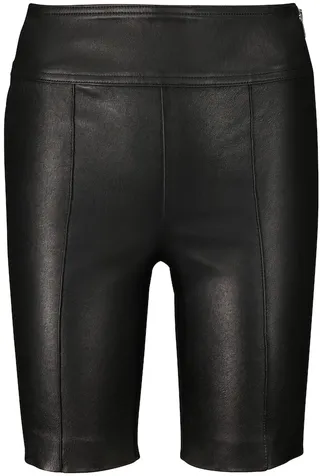 Leather biker shorts