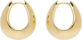Tom Wood Gold Medium Ice Hoop Earrings