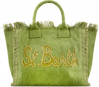 Vanity Green Canvas Shoulder Bag