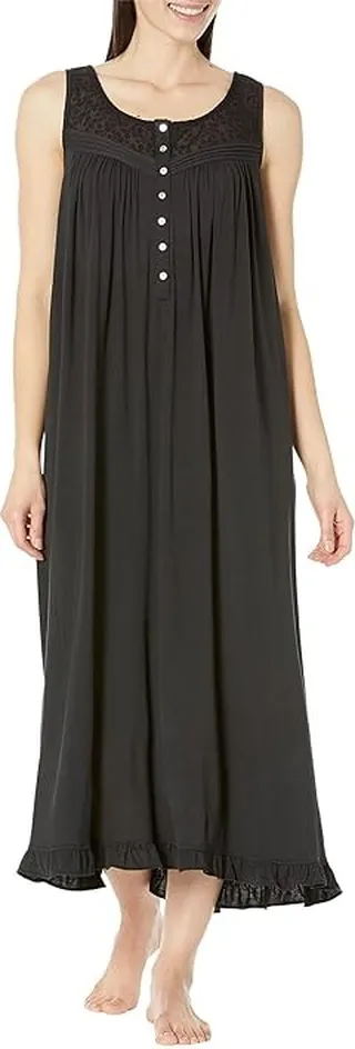 Eileen West Sleeveless Ballet Gown (Black) Women's Pajama