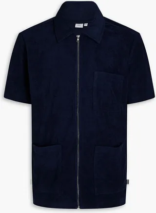 Cotton-blend terry shirt