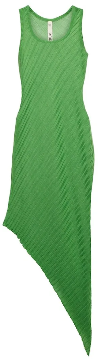 Alic silk asymmetric midi dress