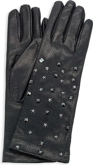 11" Studded Leather Perforated Gloves