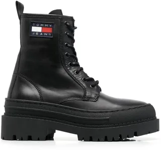 Logo-Patch Lace-Up Combat Boots