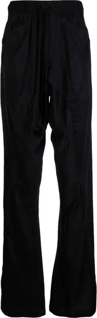 Drawstring-Waist Flared Trousers