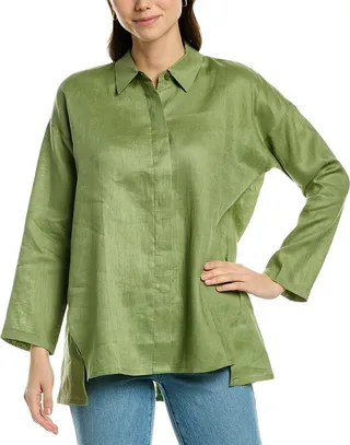 Go>Silk Oversized Linen Tunic