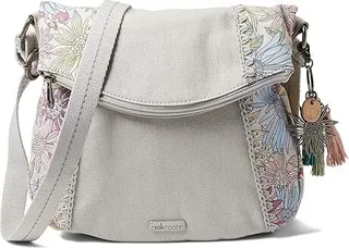 Sakroots Artist Circle Foldover Crossbody (Blush Flower Garden) Cross Body Handbags