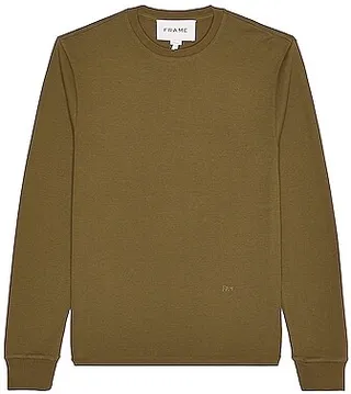FRAME Duo Fold Crew in Green