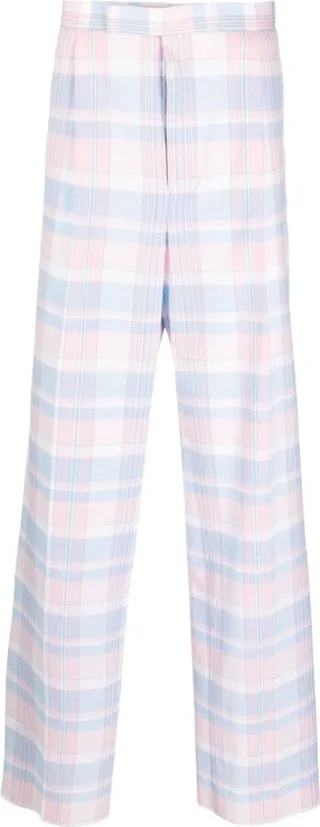 Check Cotton Trousers
