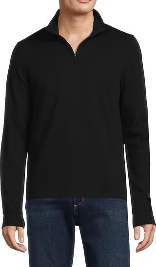 Mock Neck Quarter Zip Sweater