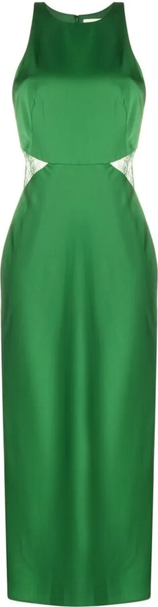 Drew lace-panel midi dress