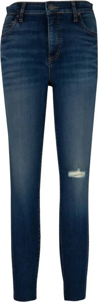 Donna High Rise Ankle Skinny Raw Hem Jeans in Wakeful