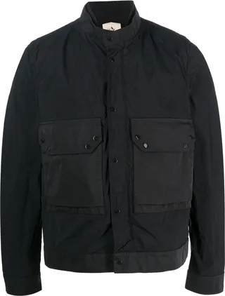 Patch-Pockets Bomber Jacket