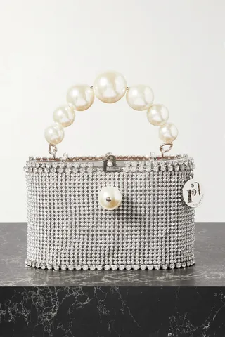 Rosantica - Mini Holli Luce Embellished Chainmail Tote - Silver