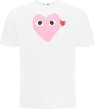Comme des Garçons Play Heart Printed Crewneck T-Shirt