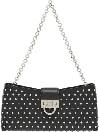 Trifolio stud-embellished shoulder bag