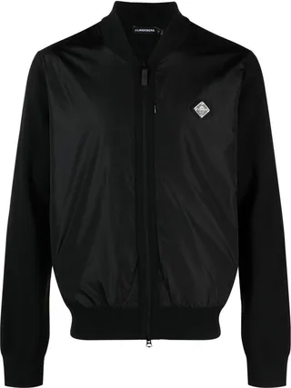 Penn logo-patch bomber jacket