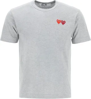 Comme des Garçons Play Double Heart Patch Crewneck T-Shirt