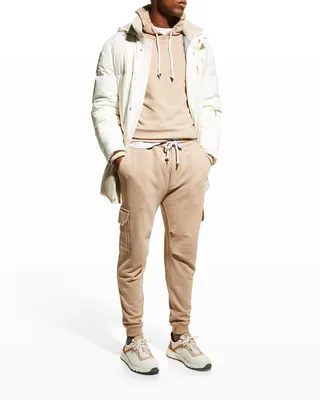 Men's Cotton-Stretch Pullover Hoodie