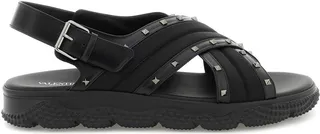 Valentino Garavani Rockstud Nylon And Leather Sandals