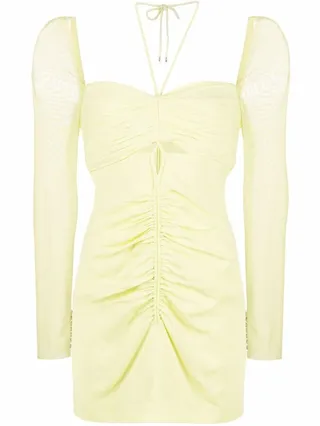 Cut-Out Ruched Mini Dress